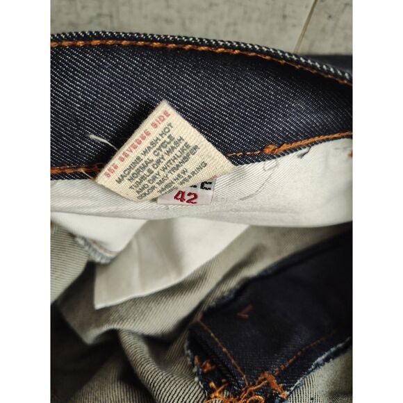 Evisu Y2K Embroidered Baggy Denim Jean Sz 42 - Picture 6 of 8